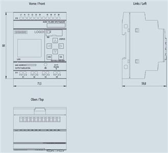 MODULO  CONTROLADOR LOGO 230RCE 8 DI 4 DO COM TELA 70001 6ED10521FB080BA2 