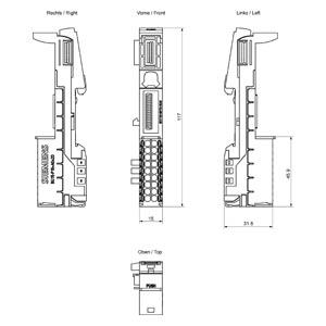 MODULO  BASE A0 BU15-P16+A0+2D 70043 6ES71936BP000DA0 