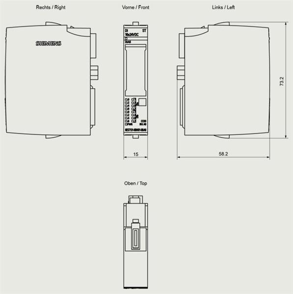 MODULO  DIGITAL 24VDC 16 DI 70044 6ES71316BH010BA0 