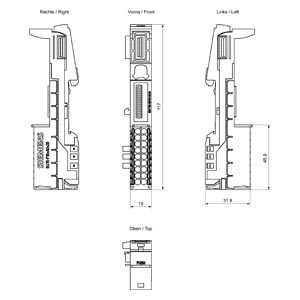 MODULO  BASE A0 BU15-P16+A0+2B 70045 6ES71936BP000BA0 