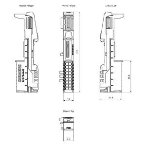 MODULO  BASE A0 BU15-P16+A0+2B 70045 6ES71936BP000BA0 