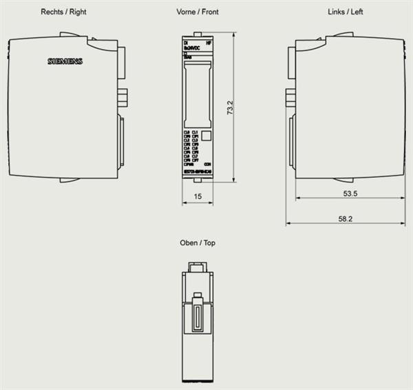 MODULO  DIGITAL 24VDC 8 DI 70046 6ES71316BF000CA0 