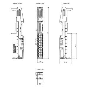 MODULO  BASE A0 BU15-P16+A10+2D 70047 6ES71936BP200DA0 