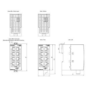 SWITCH  INDUSTRIAL SCALANCE XB008 8 PORTAS RJ45 24 VAC/DC 70061 6GK50080BA101AB2 